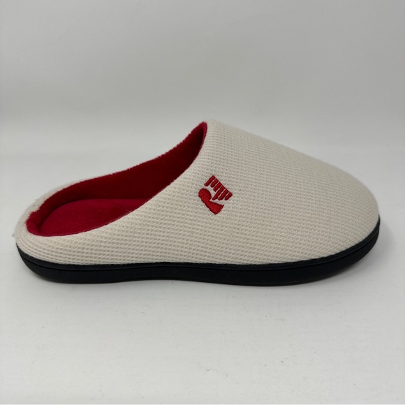 Rockdove Original Two-Tone Memory Foam Slippers Red White Kids Youth Size 5-6 - Picture 5 of 9